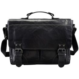 PRIDE&SOUL Umhngetasche Business BAG XL, Leder, schwarz