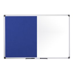 Bi-Office Kombitafel, Weiwand / Filz blau, 1.500 x 1.000 mm