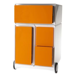 PAPERFLOW Rollcontainer easyBox, 1 Schub, wei / orange