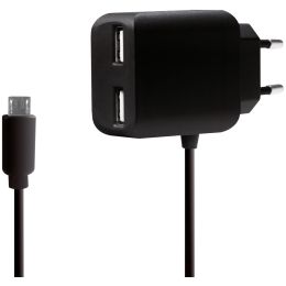 LogiLink USB-Adapterstecker mit Micro-USB-Kabel, schwarz