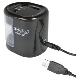 RAPESCO Elektrischer Doppel-Spitzer PS12-USB, rosa