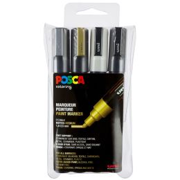 POSCA Pigmentmarker PC-5M, 4er Box