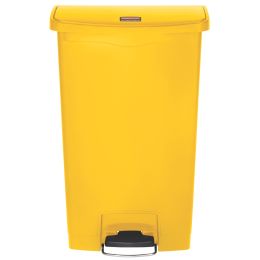 Rubbermaid Tret-Abfalleimer Slim Jim, 68 Liter, gelb