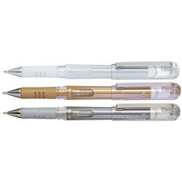 Pentel Gel-Tintenroller K230, gold, silber, wei, Display