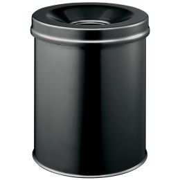 DURABLE Papierkorb SAFE, rund, 15 Liter, schwarz