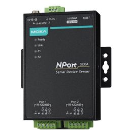 MOXA Serial Device Server, 2 Port, RS-232, Nport-5210A