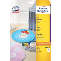 AVERY Zweckform CD-Etiketten ClassicSize, wei, glnzend