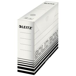 LEITZ Archiv-Schachtel Solid, weiß/schwarz, (B)80 mm