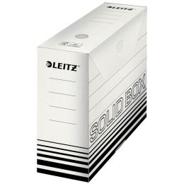 LEITZ Archiv-Schachtel Solid, wei/schwarz, (B)80 mm