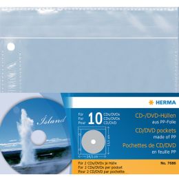 HERMA CD-/DVD-Prospekthlle, PP, zum Abheften, 145 x 135 mm