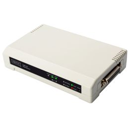 DIGITUS Desktop Fast Ethernet Printserver, 3 Port, weiß