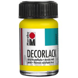 Marabu Acryllack Decorlack, mittelgelb, 15 ml, im Glas