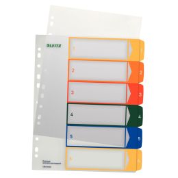 LEITZ Kunststoff-Register, Zahlen, A4 berbreite, 1-10, PC-