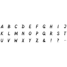 HEYDA Motivstempel-Set Alphabet, Klarsicht-Runddose