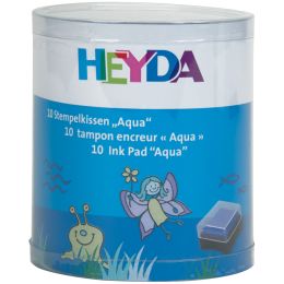 HEYDA Stempelkissen-Set Aqua, Klarsicht-Runddose