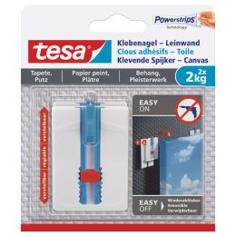 tesa Powerstrips Klebenagel, für Tapete & Putz, 2,0 kg