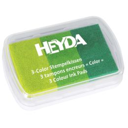 HEYDA Stempelkissen 3-Color, rot/dunkelgrn/gold