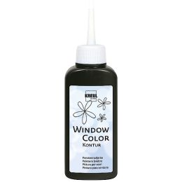 KREUL Window Color Konturenfarbe, schwarz, 80 ml