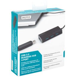 DIGITUS USB 3.0 Hub Super Speed, 4-Port, mit Netzteil