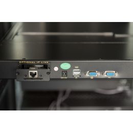 DIGITUS 19 Konsole mit KVM Switch, 16 Port, mit TFT Monitor