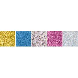 folia Glitterkarton GROB, 174 x 245 mm, 300 g/qm