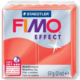 FIMO EFFECT Modelliermasse, ofenhrtend, transparent-rot
