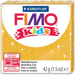 FIMO kids Modelliermasse, ofenhrtend, glitter-gold, 42 g