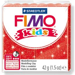 FIMO kids Modelliermasse, ofenhrtend, glitter-silber, 42 g