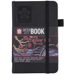 SAKURA Skizzenbuch/Notizbuch, 90 x 140 mm, schwarz