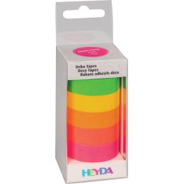 HEYDA Deko-Klebeband Neon Regenbogen, glitter