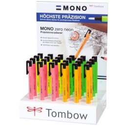Tombow Radierstift MONO zero Neon, 24er Display