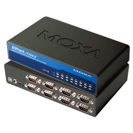 MOXA USB 2.0 auf RS-232 Hub, 8-fach, Desktop, mit Netzteil