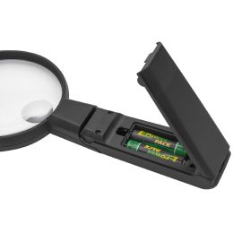 WEDO LED-Lupe mit ausklappbarem Standfu, schwarz