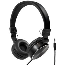 LogiLink Stereo Headset, faltbar, schwarz/rot