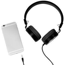 LogiLink Stereo Headset, faltbar, schwarz/blau