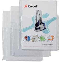 REXEL Prospekthülle mit Faltentasche, A4, PVC, 0,18 mm
