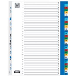 Oxford Kunststoff-Register, Zahlen, DIN A4, farbig, 5-teilig