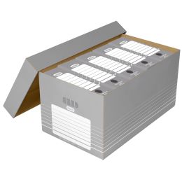 ELBA tric Archiv- und Transportbox fr A4, grau/wei