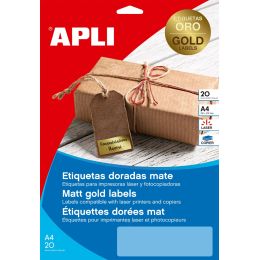 agipa Folien-Etiketten, 38,1 x 21,2 mm, gold
