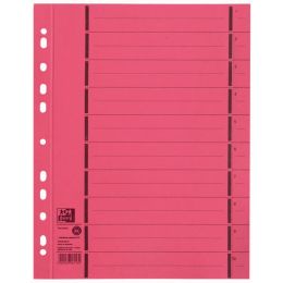 Oxford Trennbltter mit Perforation, DIN A4, rot
