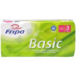 Fripa Toilettenpapier Basic, 3-lagig, wei