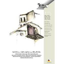 folia Schul-Aquarellblock, rauh, DIN A4, 150 g/qm, weiß