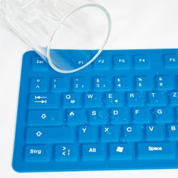 LogiLink Flexible Silikon-Tastatur, kabelgebunden, wei
