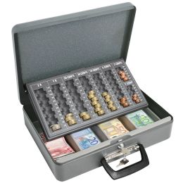 WEDO Geldzhlkassette Maxi, grau, aus Stahlblech