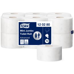 TORK Minirollen-Toilettenpapier Jumbo, 2-lagig, wei, 170 m