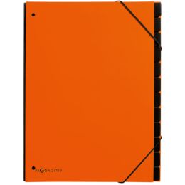 PAGNA Pultordner Trend, DIN A4, 12 Fächer, orange