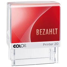 COLOP Textstempel Printer 20 BEZAHLT, mit Textplatte