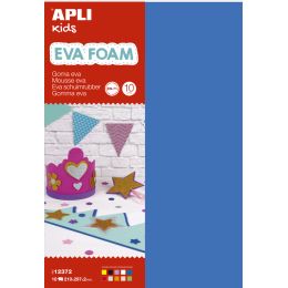 APLI Kids Moosgummi EVA, 210 x 300 mm,Inhalt: 10 Blatt