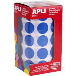 APLI Kids Sticker Creative Rund, auf Rolle, blau