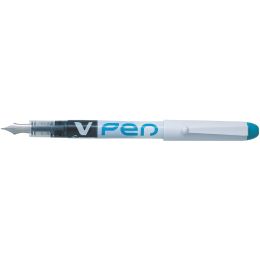 PILOT Einweg-Füllhalter V-Pen, Federbreite: 0,5 mm, blau